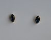 Boucles d'oreilles perle bleue