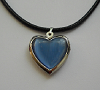 Coeur porte-photo bleu