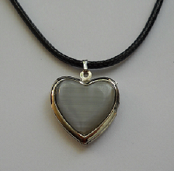 Coeur porte-photo gris