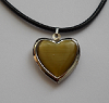 Coeur porte-photo moutarde
