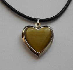 Coeur porte-photo moutarde