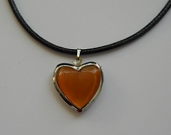 Coeur porte-photo orange