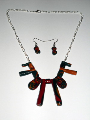 Parure collier et boucle africain