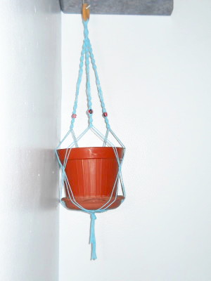 Suspension en macramé petit modèle
