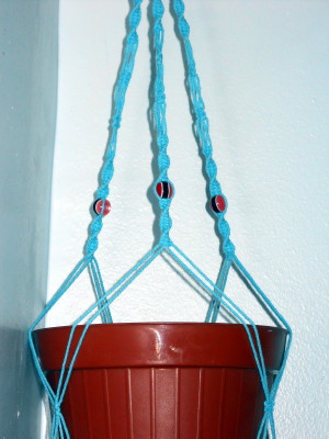 Suspension en macramé petit modèle