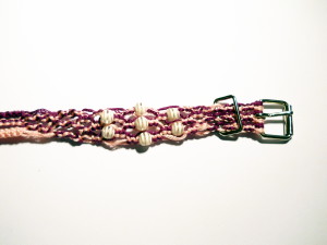 Ceinture enfant , jeune fille mauve et rose