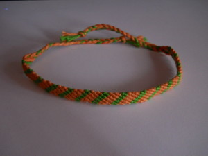 Bracelet brésilien orange et vert
