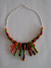 Superbe collier multicolor en pate fimo
